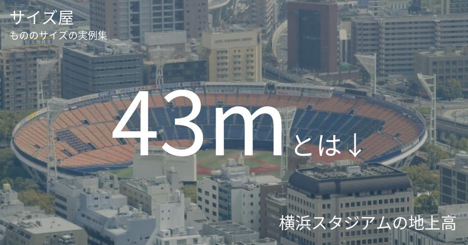 43mとは「横浜スタジアムの地上高」くらいの高さです