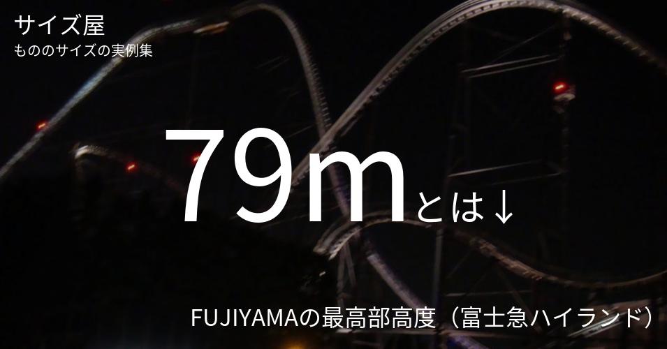 79mとは「FUJIYAMAの最高部高度（富士急ハイランド）」くらいの高さです
