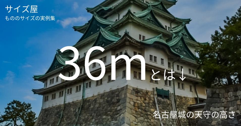 36mとは「名古屋城の天守の高さ」くらいの高さです