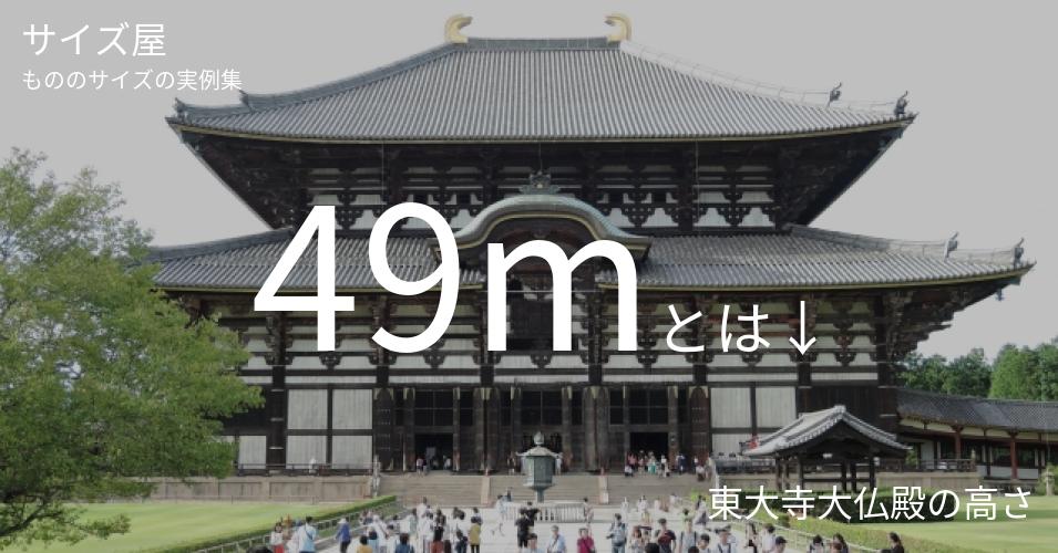 49mとは「東大寺大仏殿の高さ」くらいの高さです
