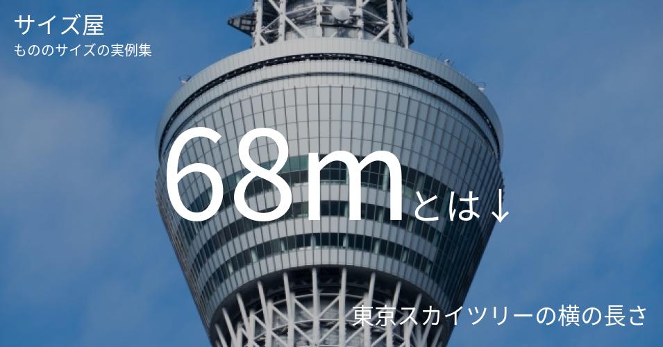 68mとは「東京スカイツリーの横の長さ」くらいの高さです