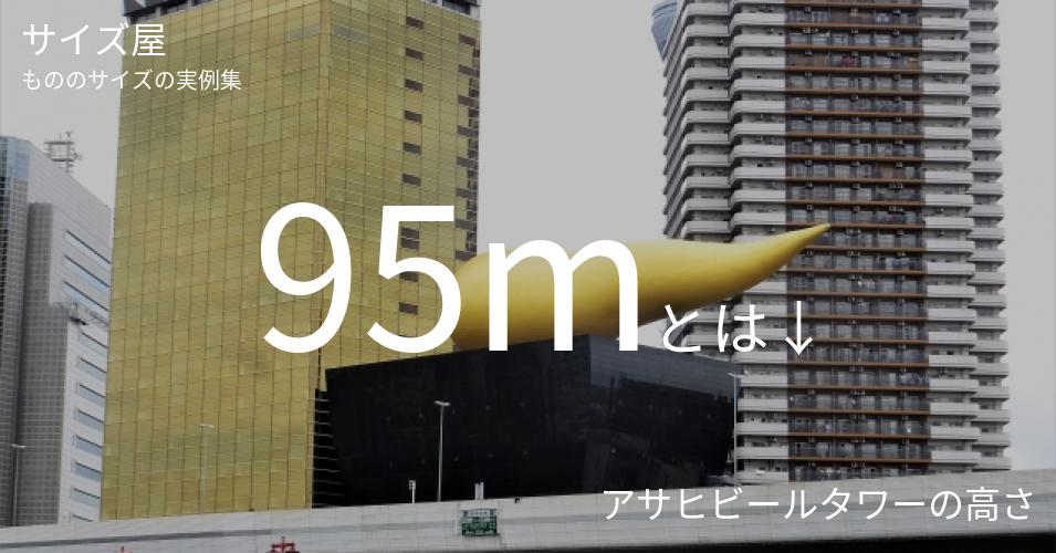 95mとは「アサヒビールタワーの高さ」くらいの高さです