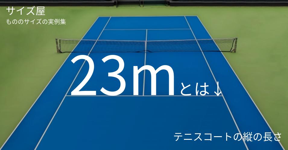 23mとは「テニスコートの縦の長さ」くらいの高さです