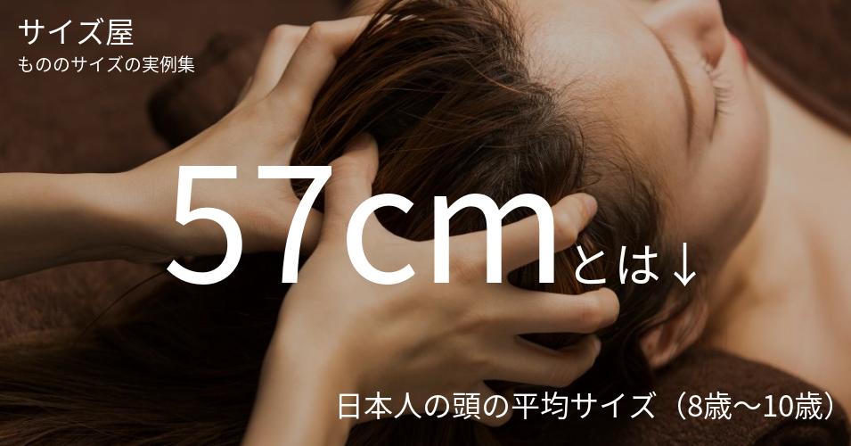 57cmとは「日本人の頭の平均サイズ（8歳～10歳）」くらいの高さです