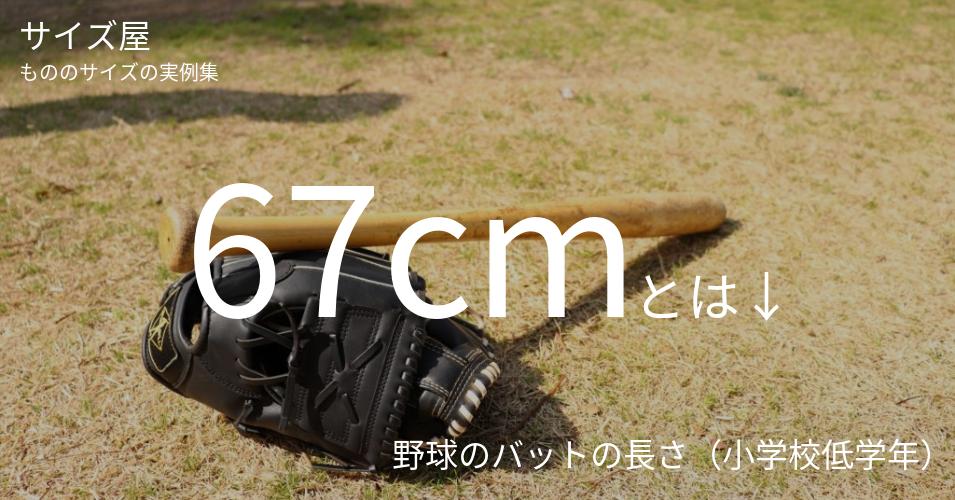 67cmとは「野球のバットの長さ（小学校低学年）」くらいの高さです
