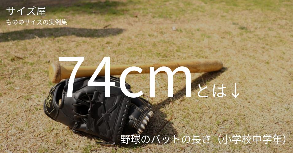 74cmとは「野球のバットの長さ（小学校中学年）」くらいの高さです
