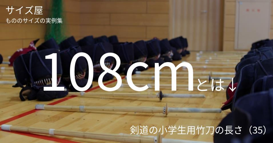 108cmとは「剣道の小学生用竹刀の長さ（35）」くらいの高さです