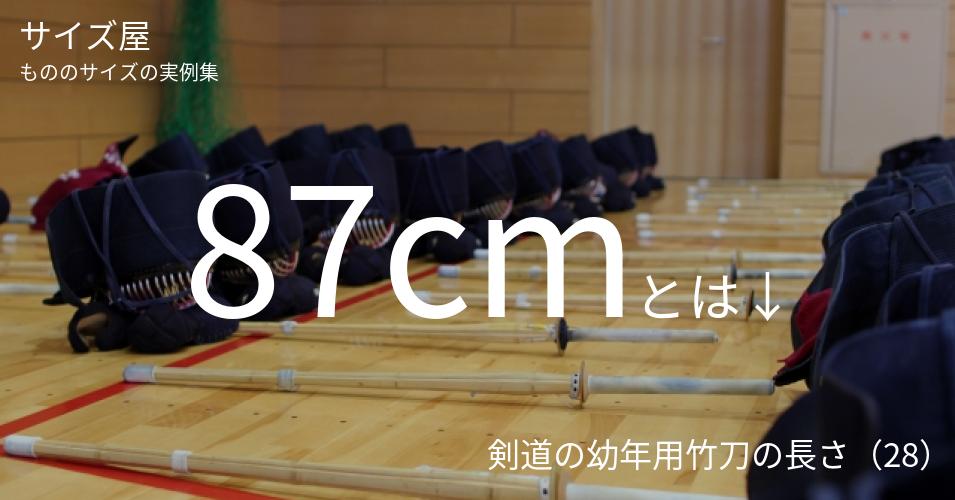 87cmとは「剣道の幼年用竹刀の長さ（28）」くらいの高さです