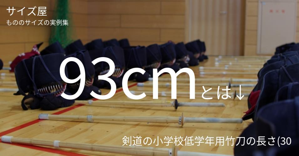 93cmとは「剣道の小学校低学年用竹刀の長さ(30)」くらいの高さです