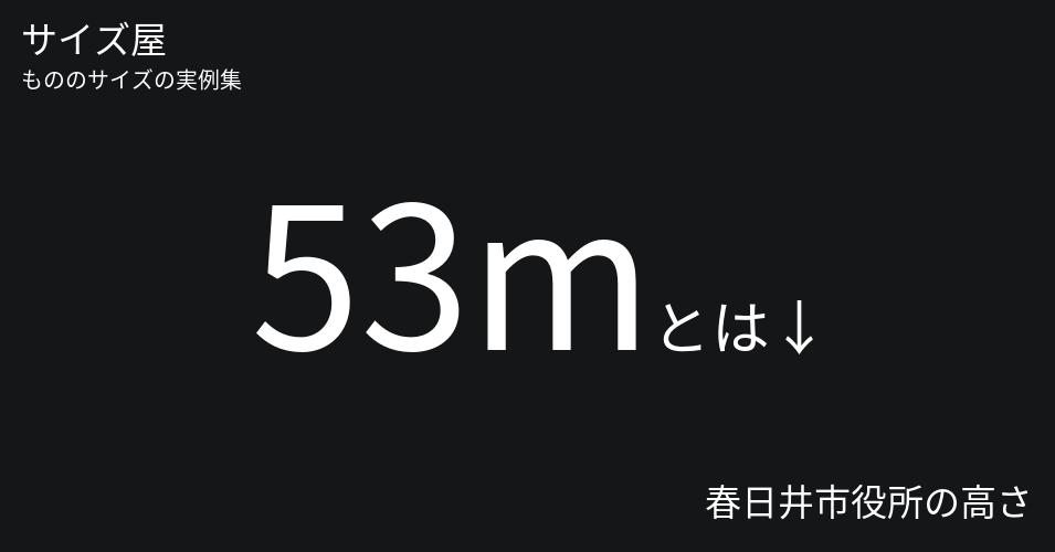 53mとは「春日井市役所の高さ」くらいの高さです