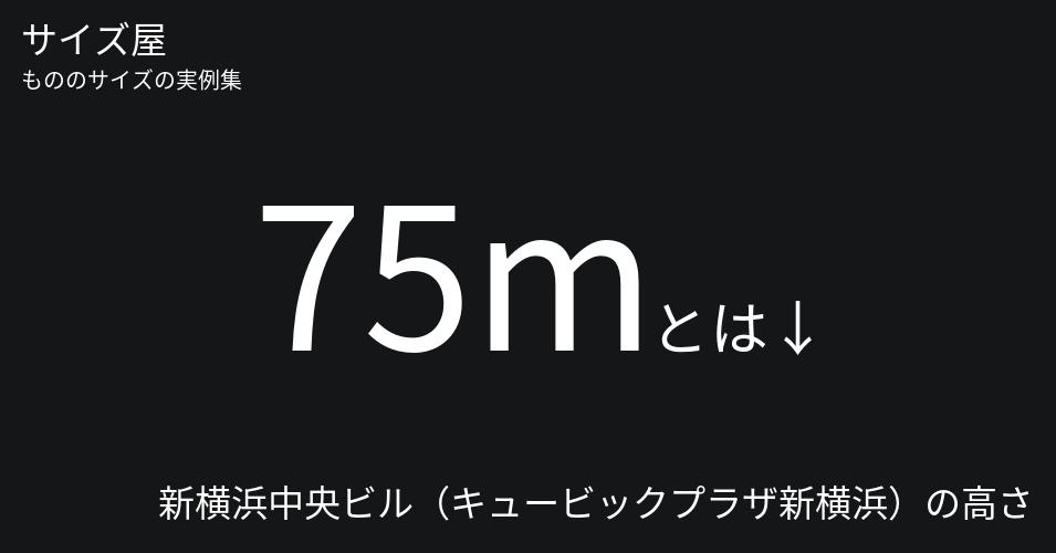 75mとは「新横浜中央ビル（キュービックプラザ新横浜）の高さ」くらいの高さです